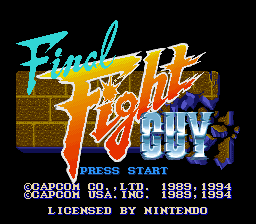 Final Fight Guy (USA) Title Screen